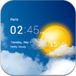 Transparent clock and weather